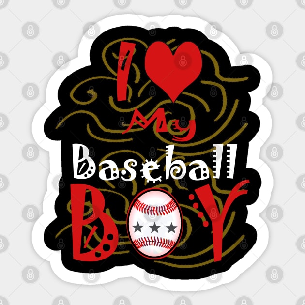 i love my baseball boy Sticker by PinkBorn